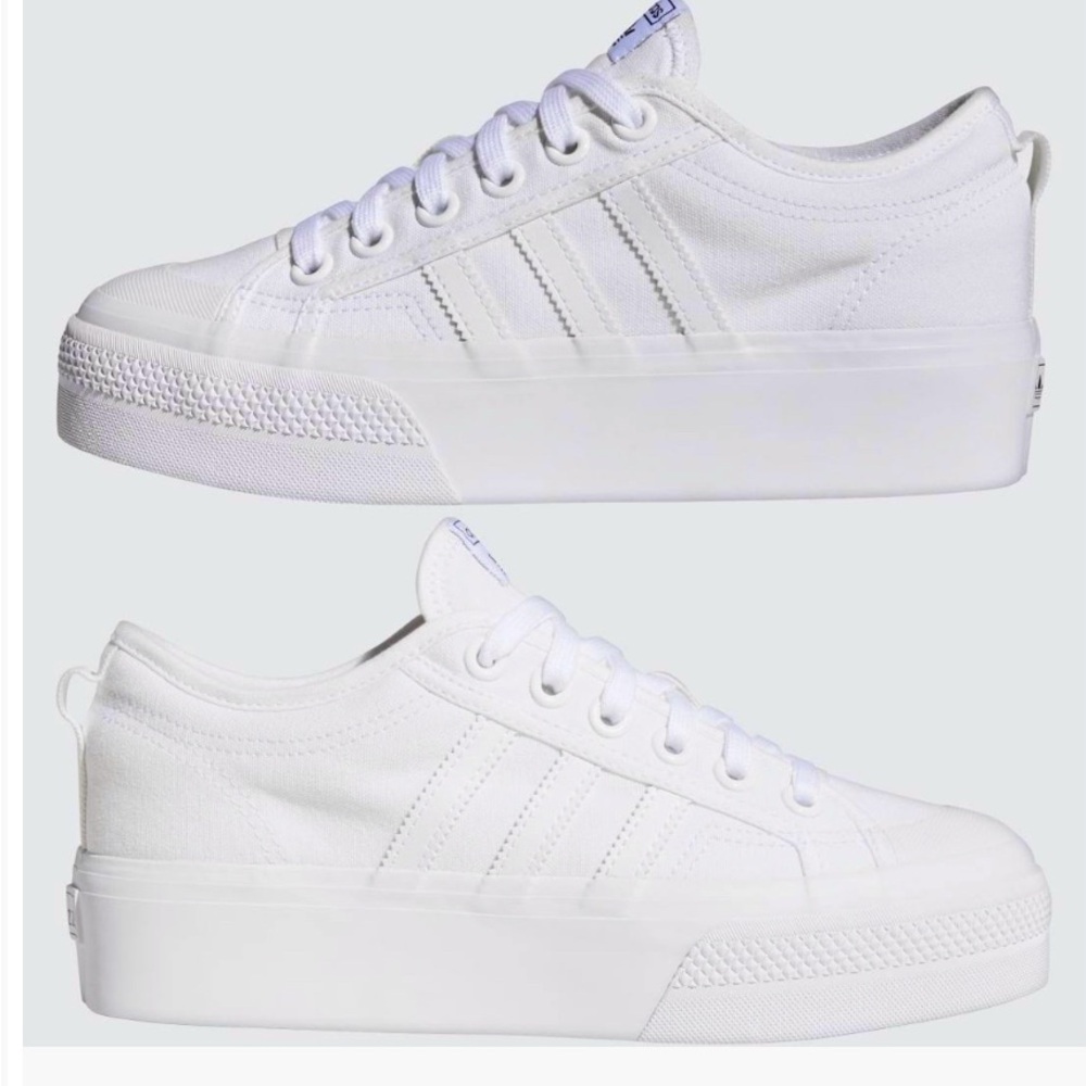 Women adidas white shoes